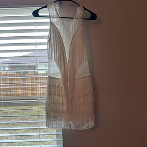 White Fringe Dress- Bear Dance Size M